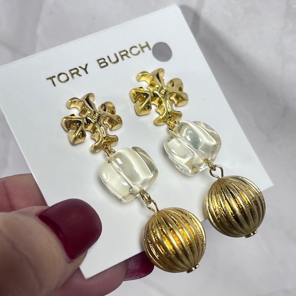 Tory Burch Gold Statement Earrings - Picture 2 of 3